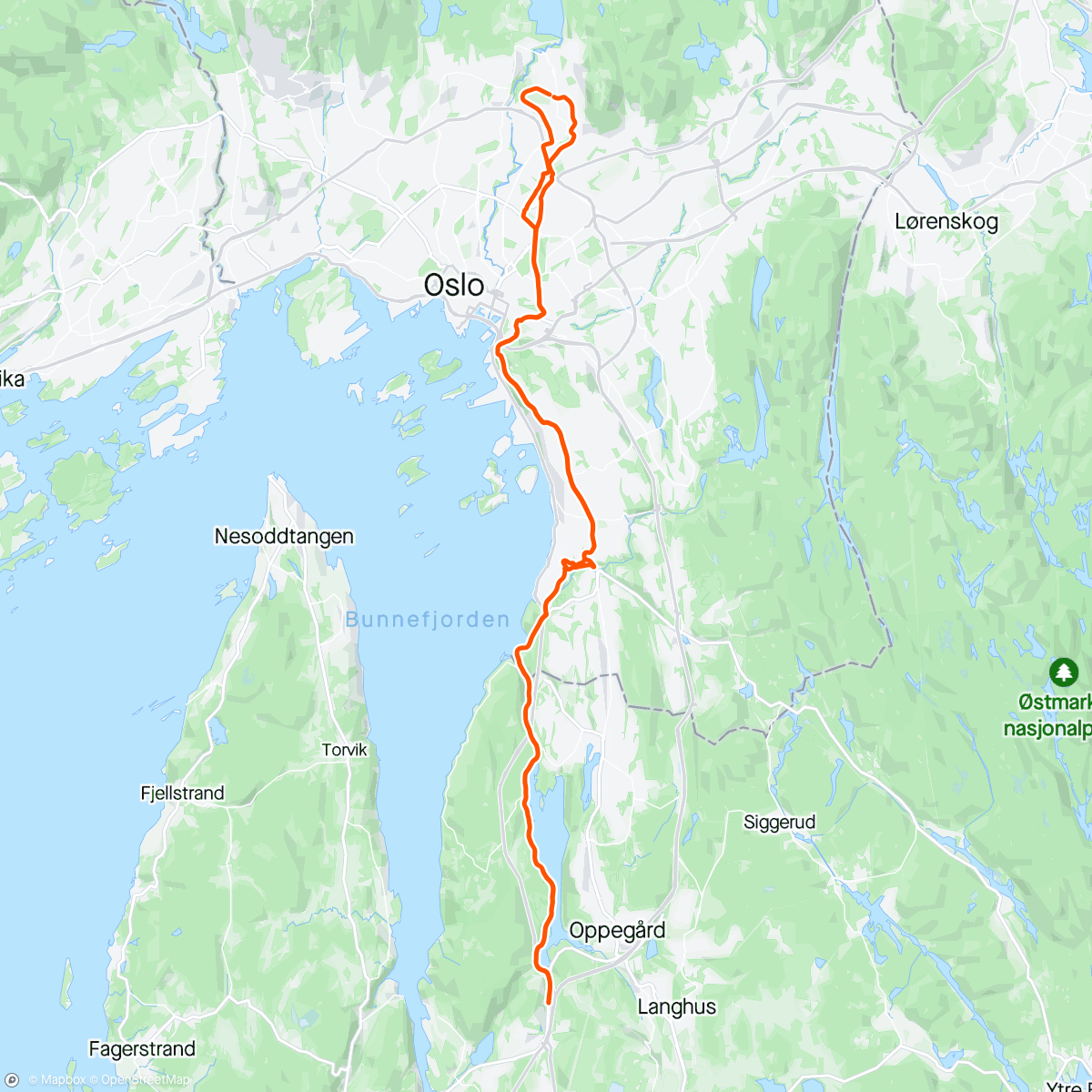 Map of the activity, «Rolig» med Didrik