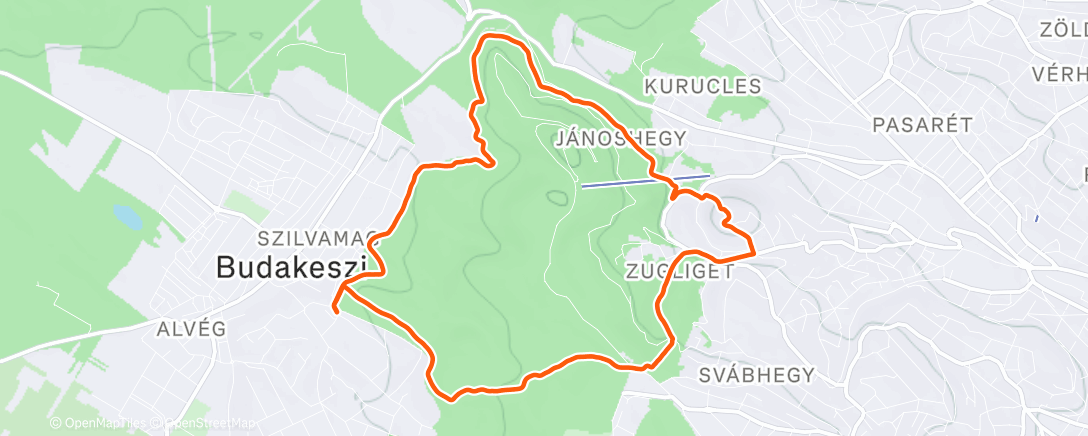 Map of the activity, Morning Trail Run