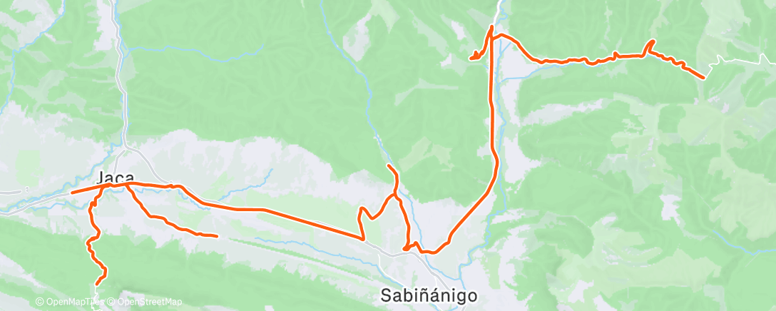 Map of the activity, Bicicleta por la mañana