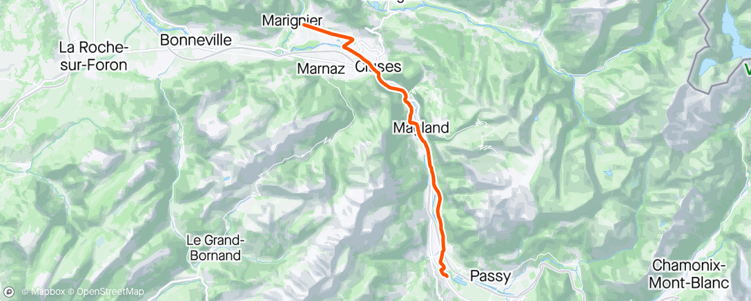 Map of the activity, 1/2 of a Morning Ride