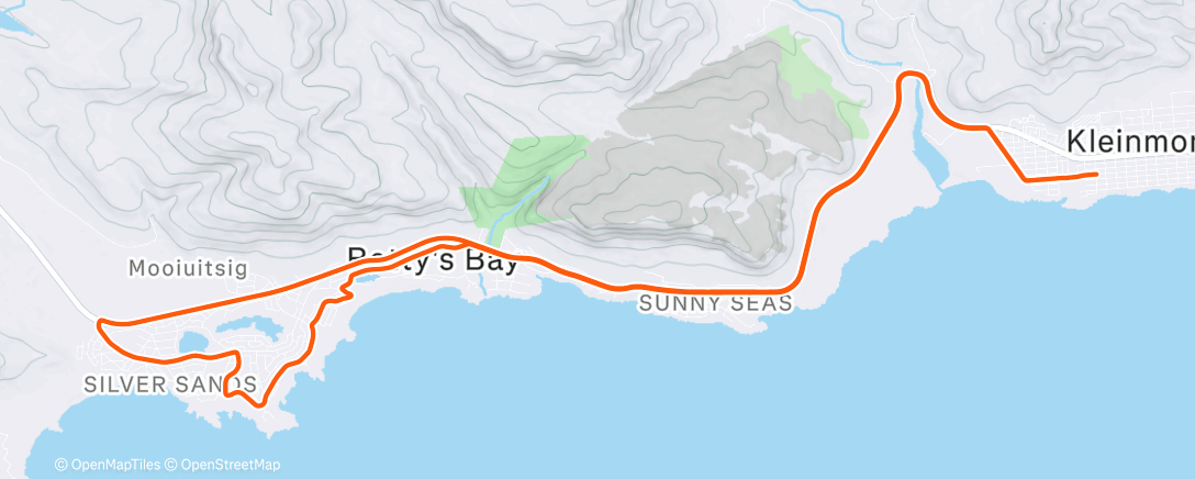 Map of the activity, Bettys coffee ride