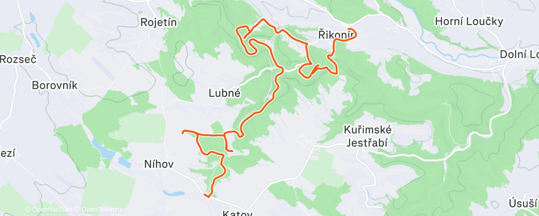 Map of the activity, Morning Run