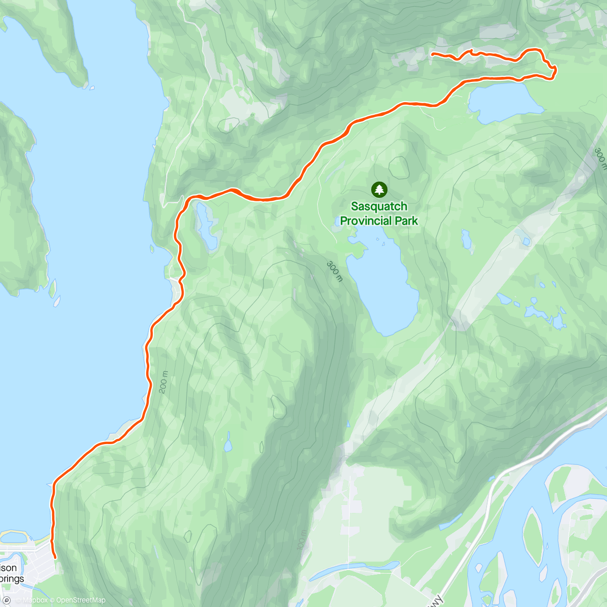 Map of the activity, Exploring FSR above Deer Lake