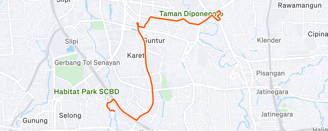 Карта физической активности (Afternoon Ride)