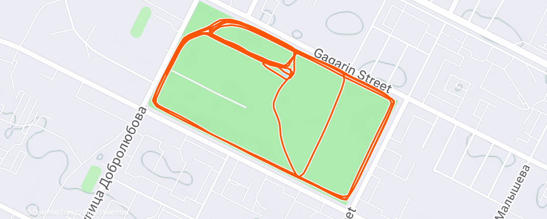 Map of the activity, Morning Run