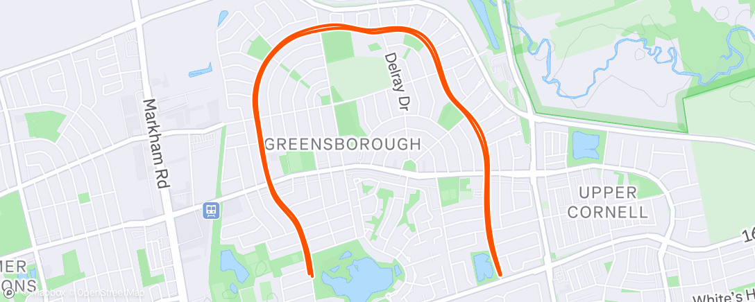 Map of the activity, Morning Run
