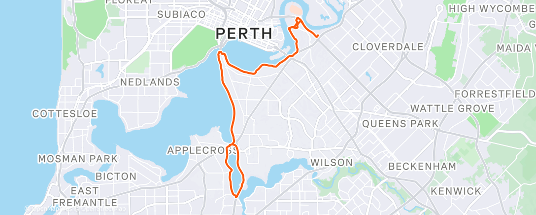 Map of the activity, Morning Ride
