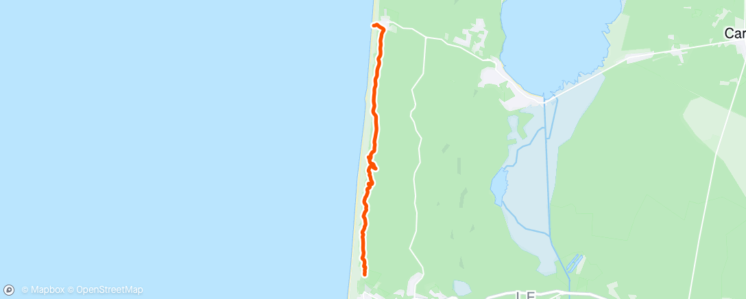 Map of the activity, Sortie VTT le matin