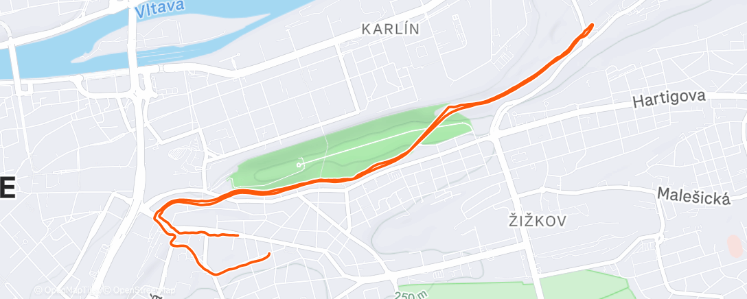 Map of the activity, Evening Vítkov