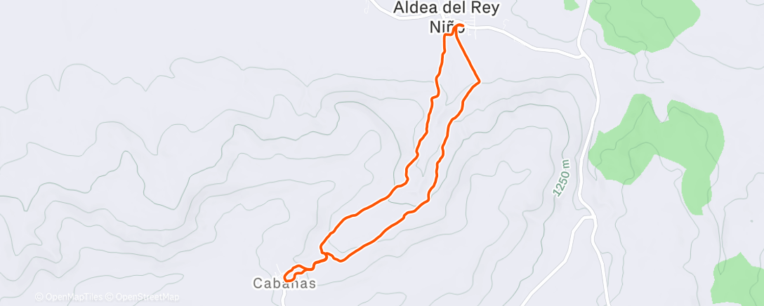 Map of the activity, Lunch Trail Run