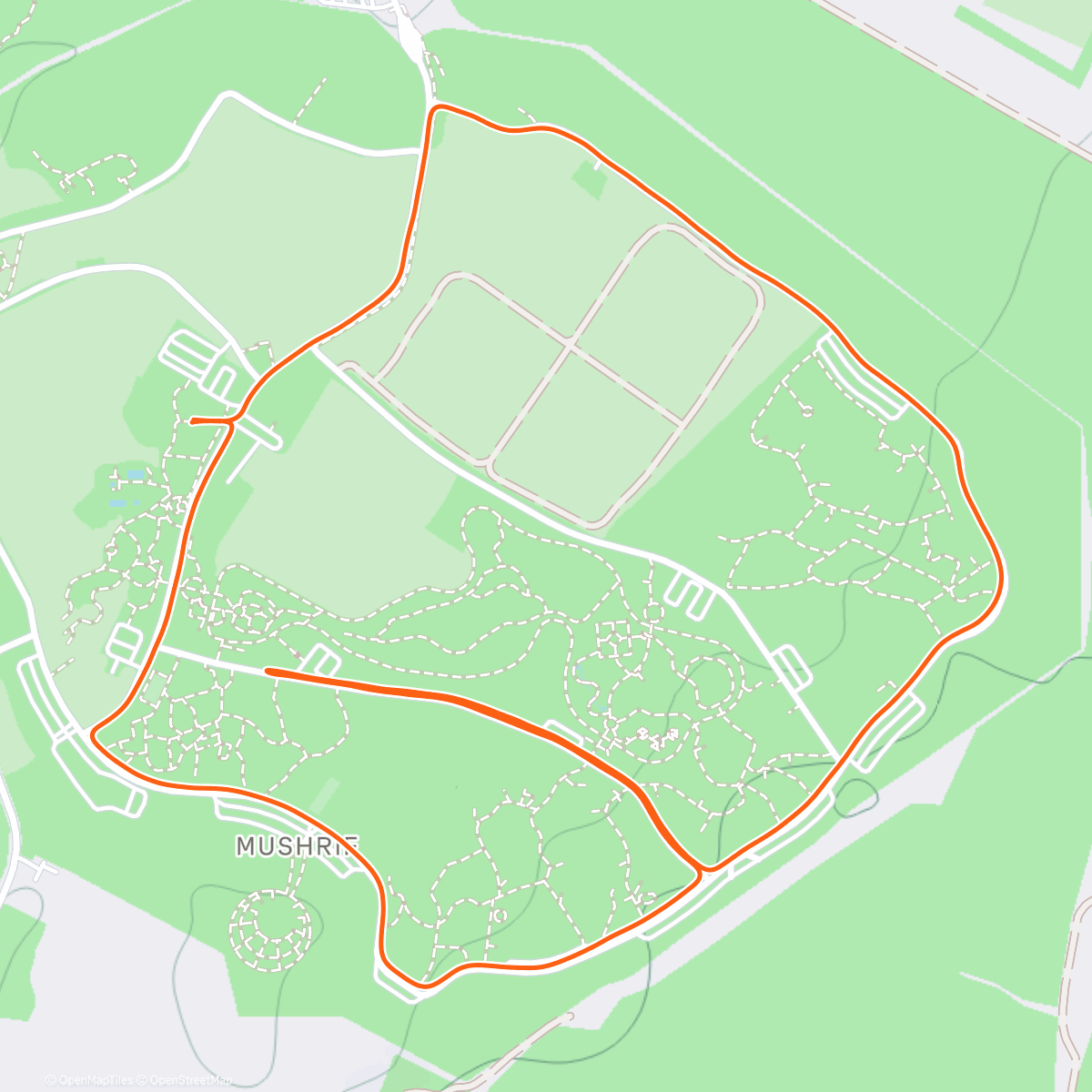 Map of the activity, 5 km @ Mushrif Park halfmarathon
