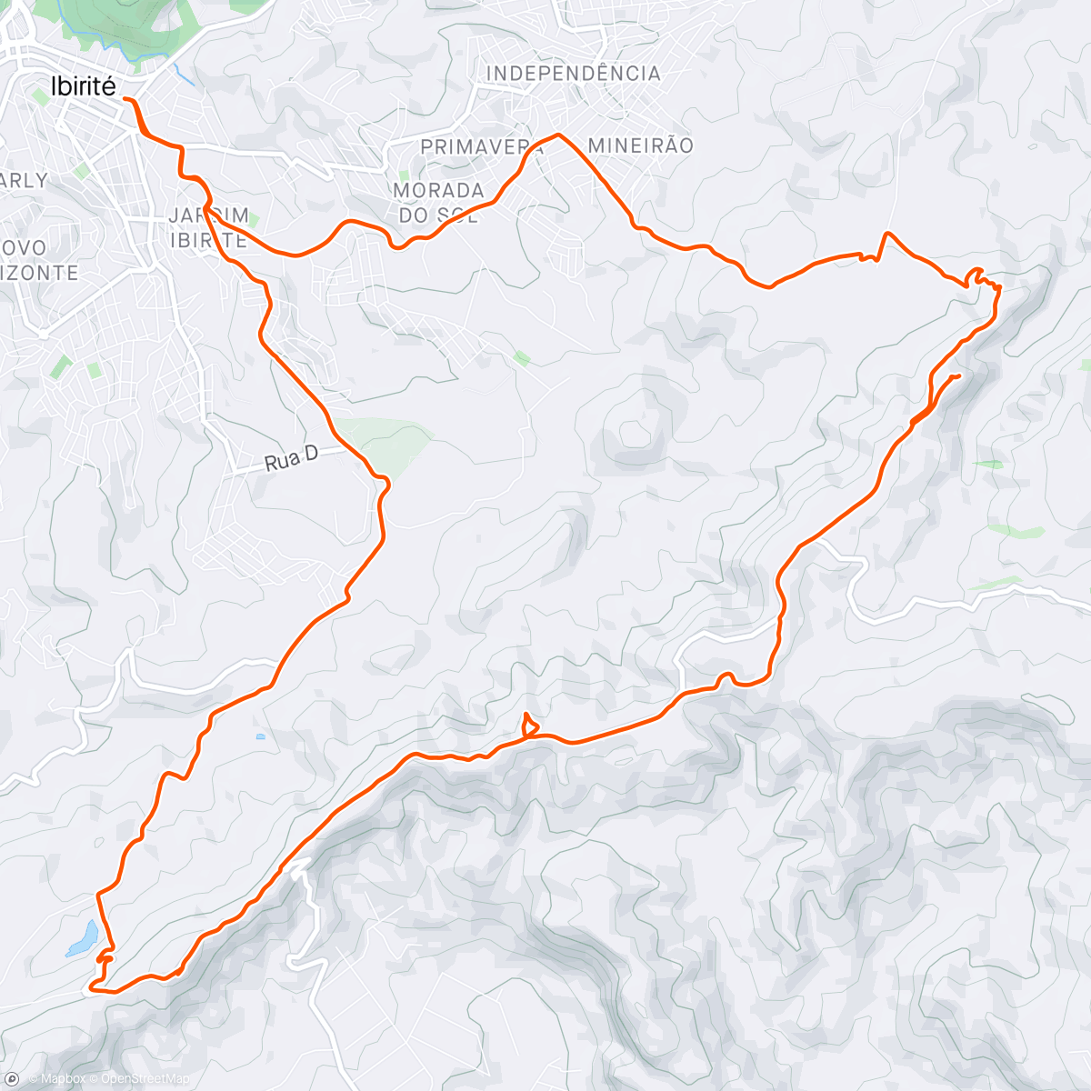 Mapa da atividade, Pedal: Mineradora (Everest) / Koreia / Bombeiros / Ibirité