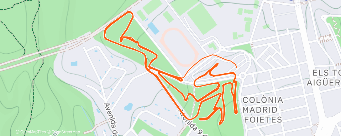 Map of the activity, Afternoon Ride