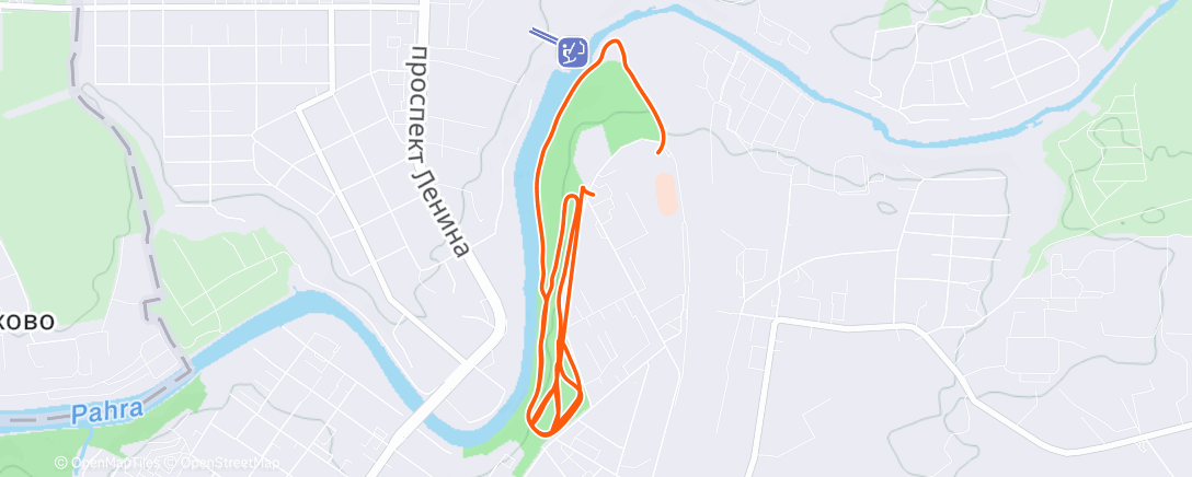 Map of the activity, Night Run