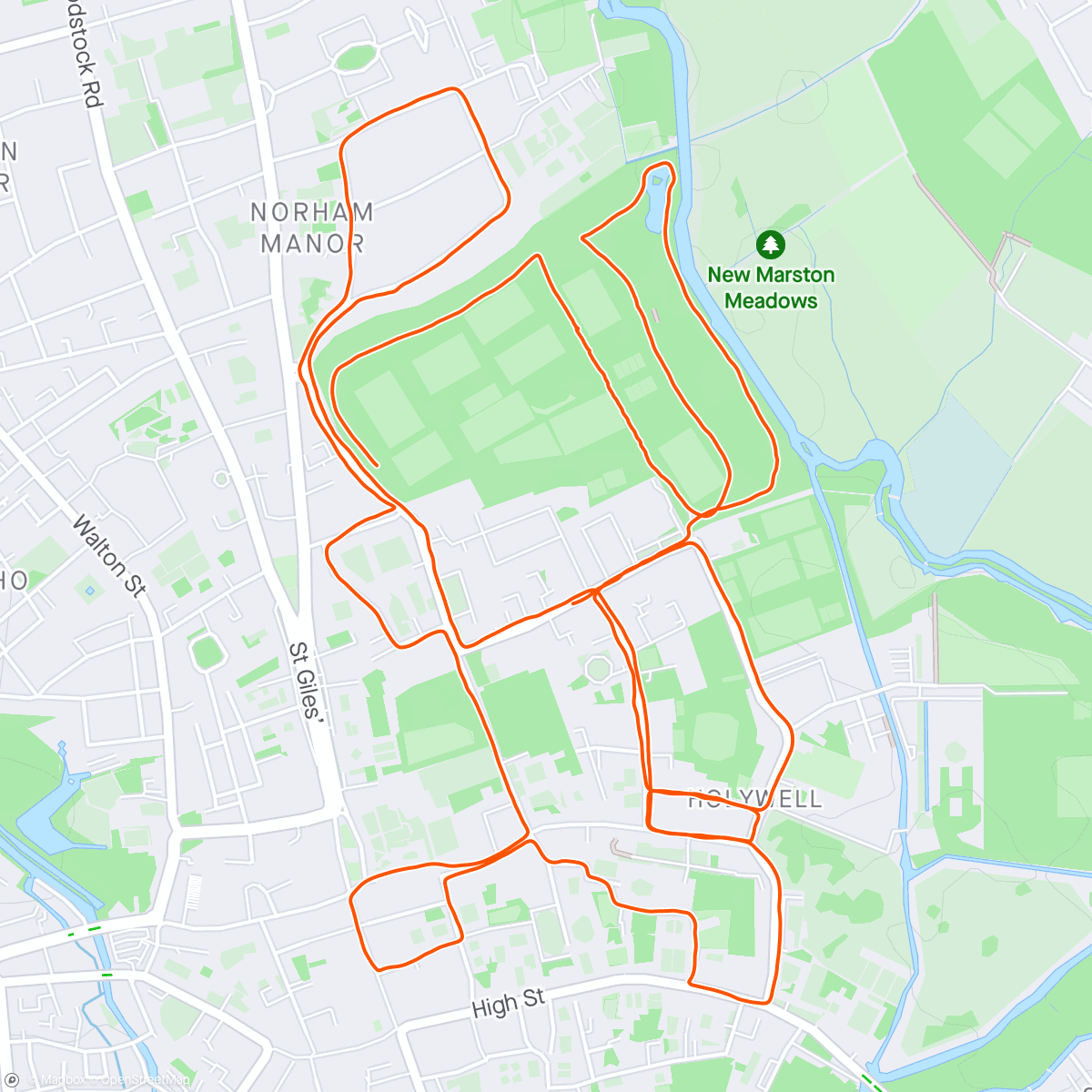 Map of the activity, Town And Gown Half Marathon Part 2