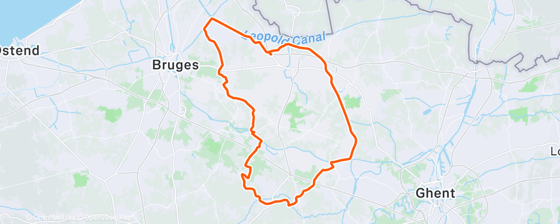 Map of the activity, Winterpeloton Ruislé #1