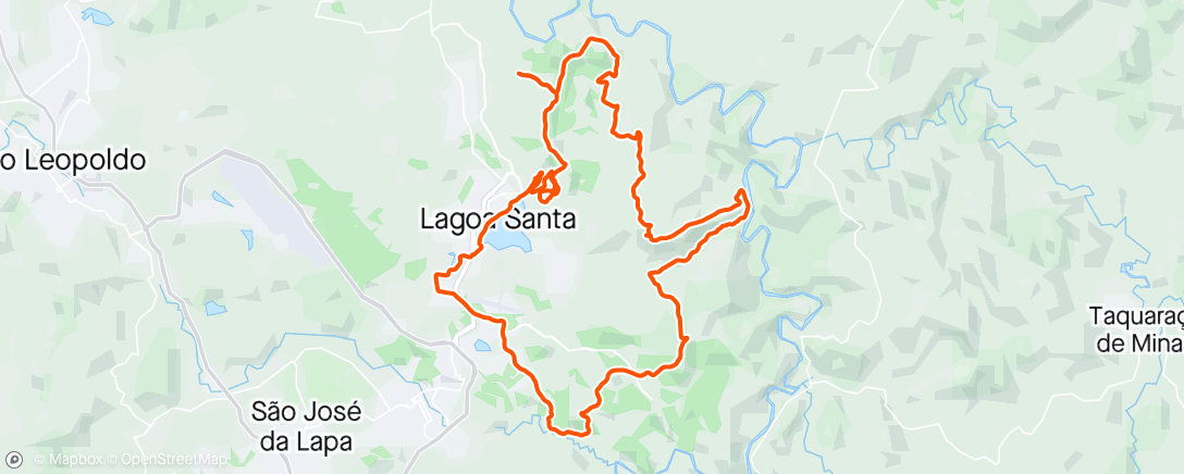 Map of the activity, Lagoa santa - boqueirão… fogo amigo