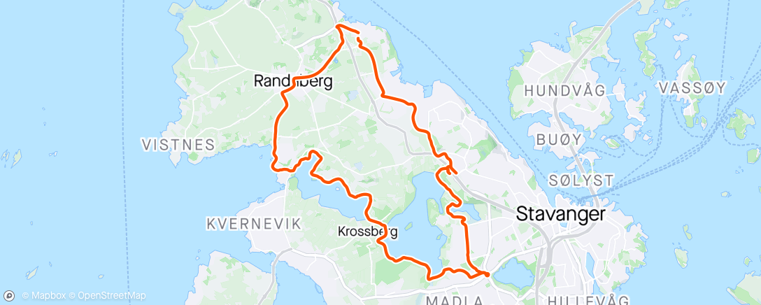 Map of the activity, MTB ride