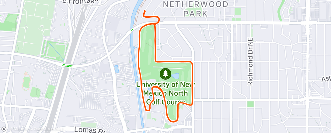 Map of the activity, 2xgolf course