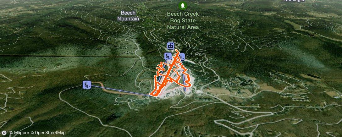 Map of the activity, Lunch Mountain Bike Ride