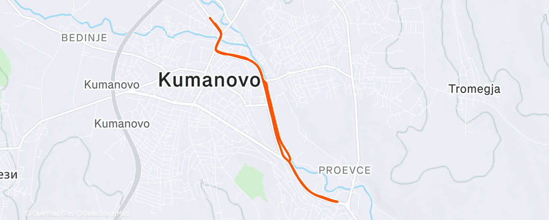 Карта физической активности (Afternoon Run)