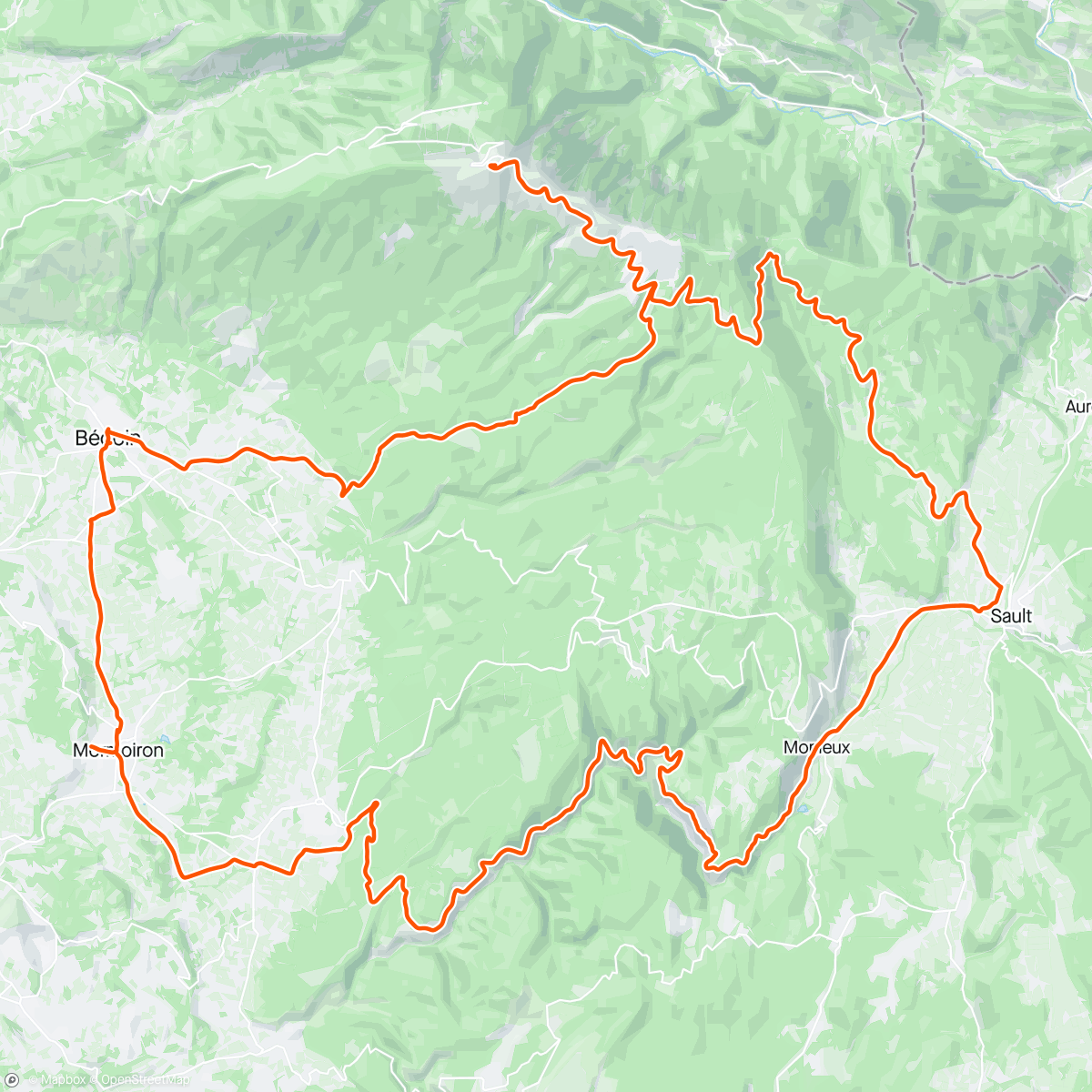 Mapa de la actividad (Day 6 🇫🇷 Gorge de la Nesque + Mont Ventoux from Sault)