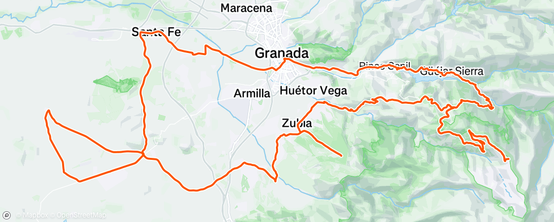 Map of the activity, Sierra TC 6