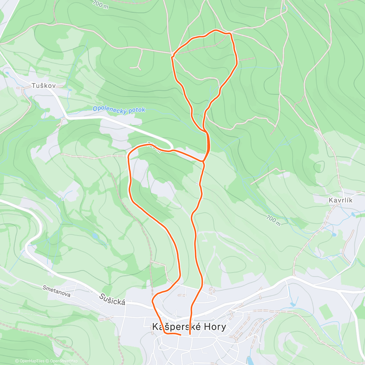 Map of the activity, Morning Walk