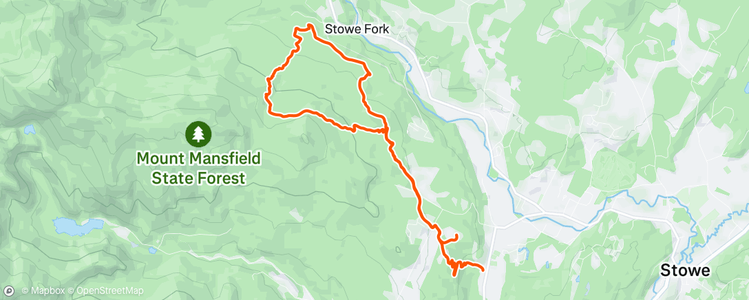 Map of the activity, Adam’s Camp Loop with R
