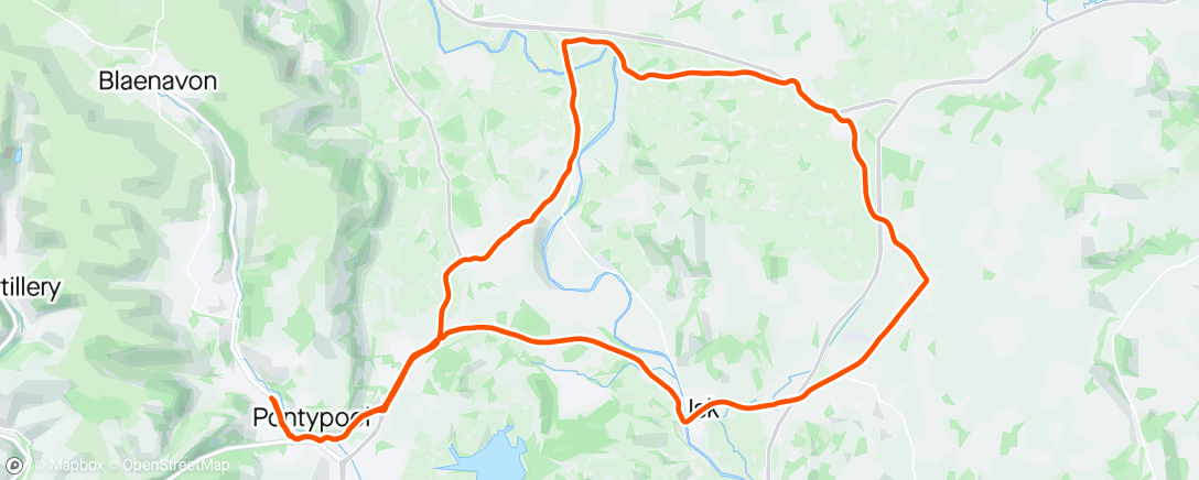 Map of the activity, 29m Ride