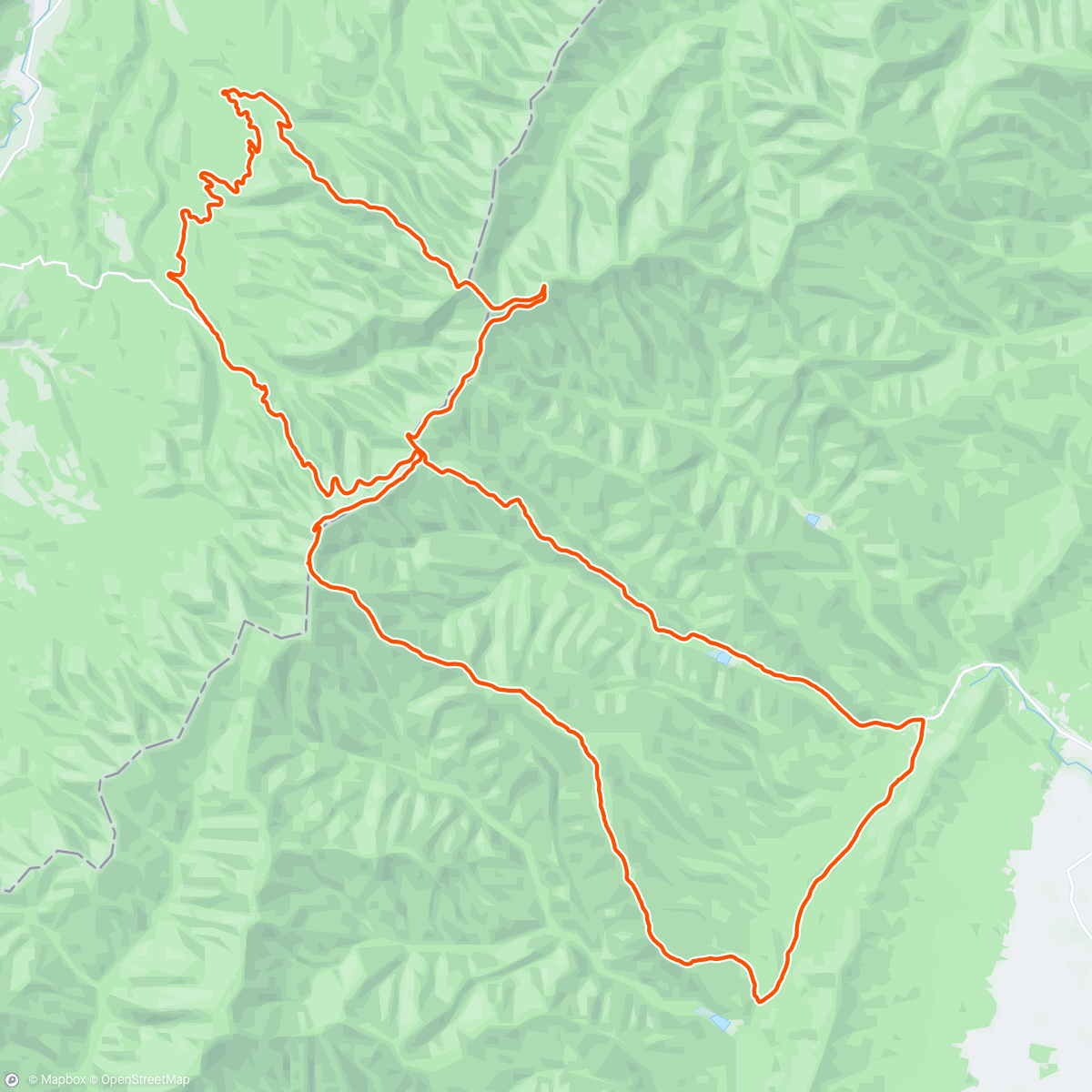 Map of the activity, Backcountry w Abe