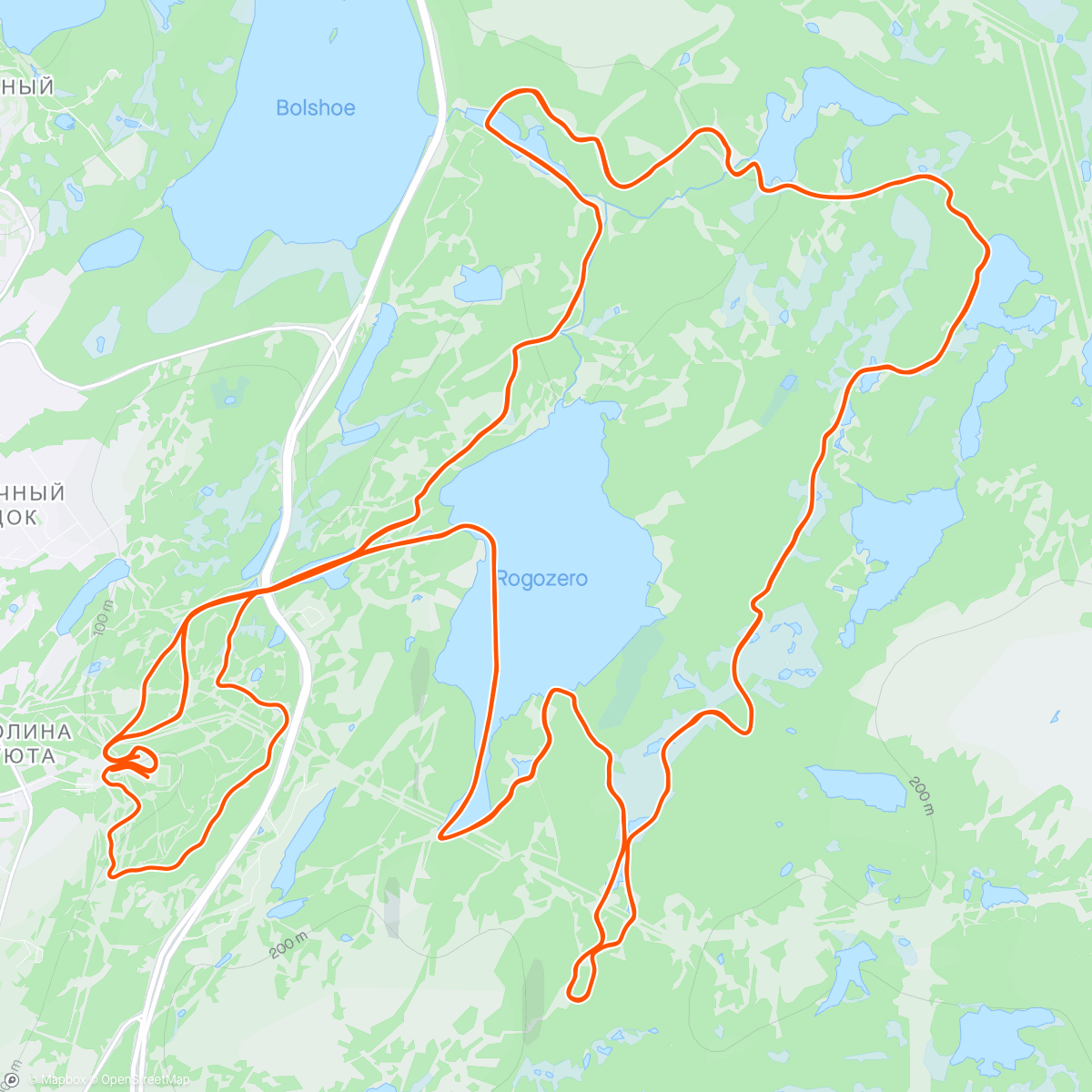 Map of the activity, 50-й Мурманский лыжный марафон Праздника Севера