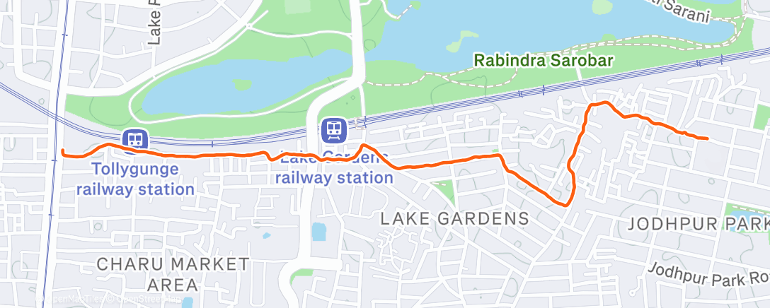 Map of the activity, Morning Walk