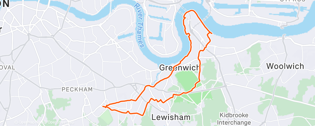 Карта физической активности (Greenwich Peninsula)