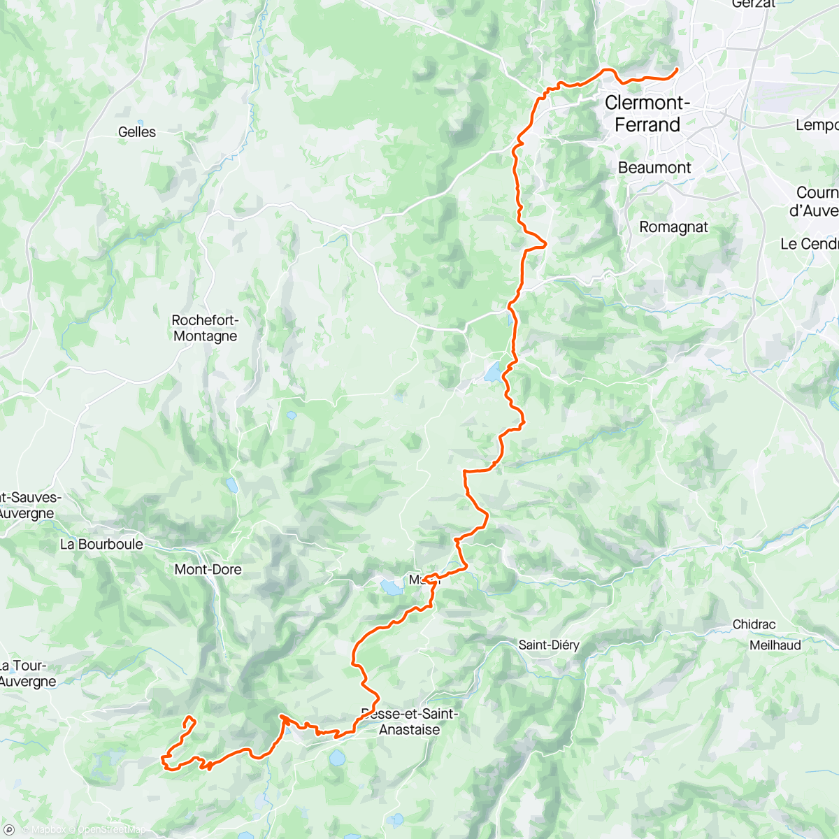 Map of the activity, [VTT] J-2 : Bouclage du grand tour du massif en solitaire