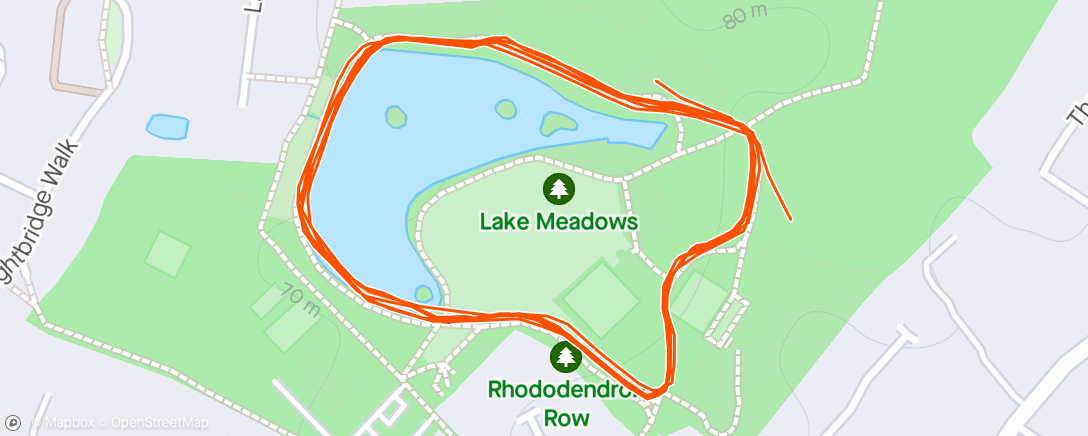 Map of the activity, Parkrun 218