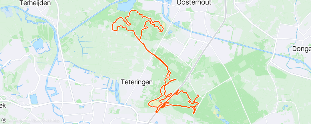 Map of the activity, Beaming from joy and gratitude that I’m able to go bike in the forest 🌳