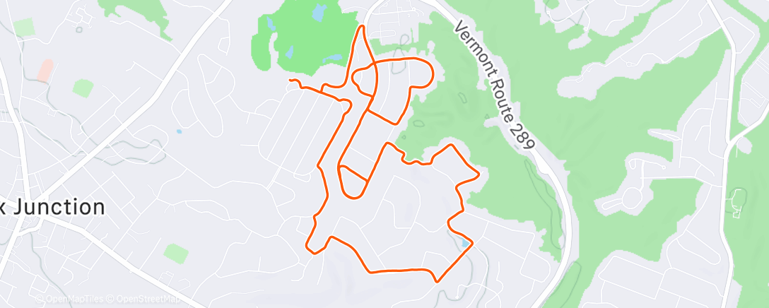 Map of the activity, Afternoon Run