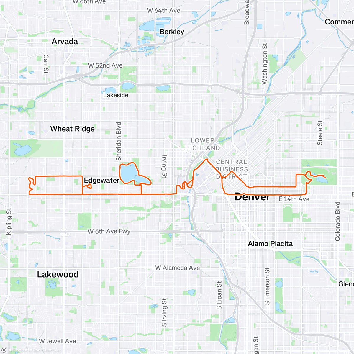 Map of the activity, Morning Run