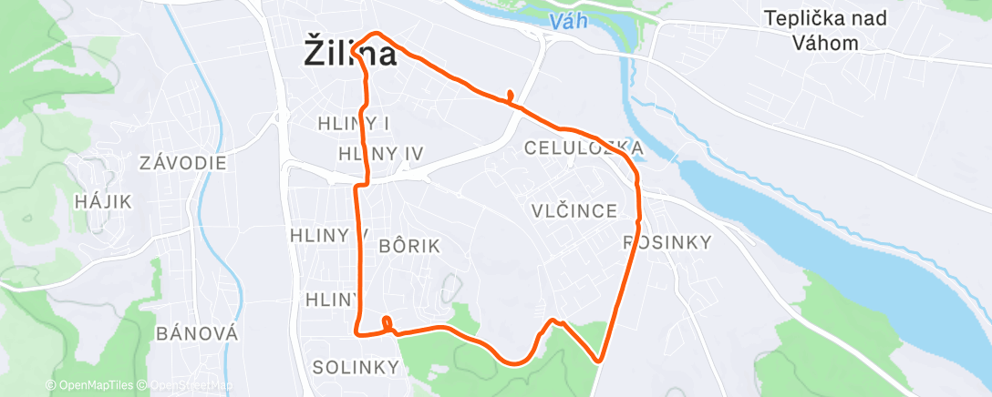 Map of the activity, Žilina
