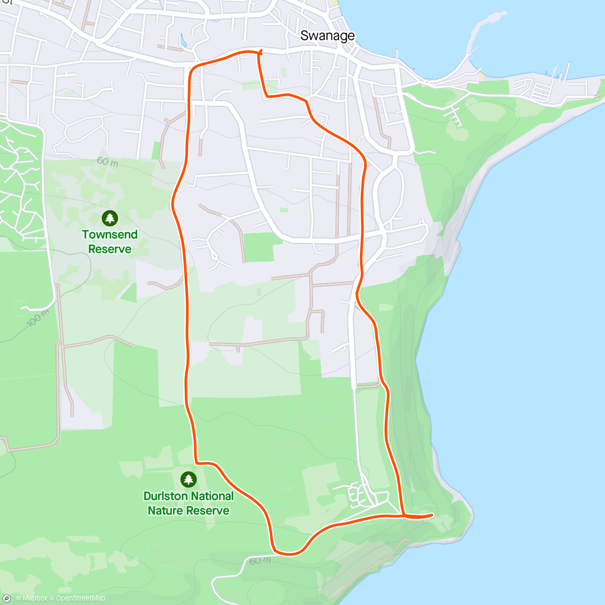 Map of the activity, Durlston Head