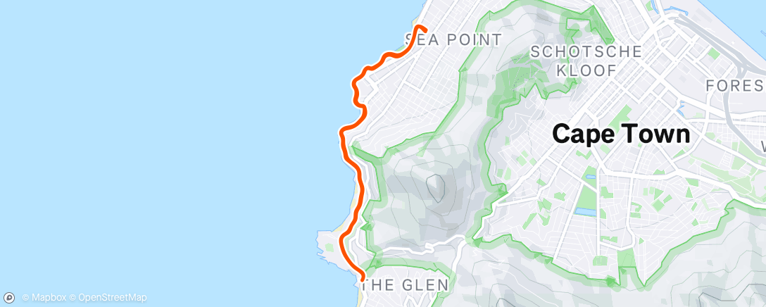 Map of the activity, Morning Run