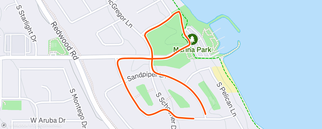 Map of the activity, Evening Hike