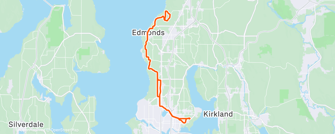 Map of the activity, Afternoon Ride