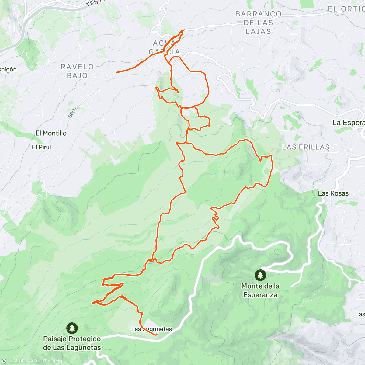 Map of the activity, Bicicleta de montaña matutina