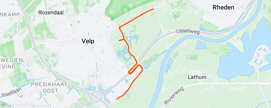 Map of the activity, Ochtendloop