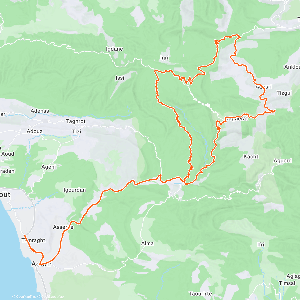 Карта физической активности (Morocco - Day 1)