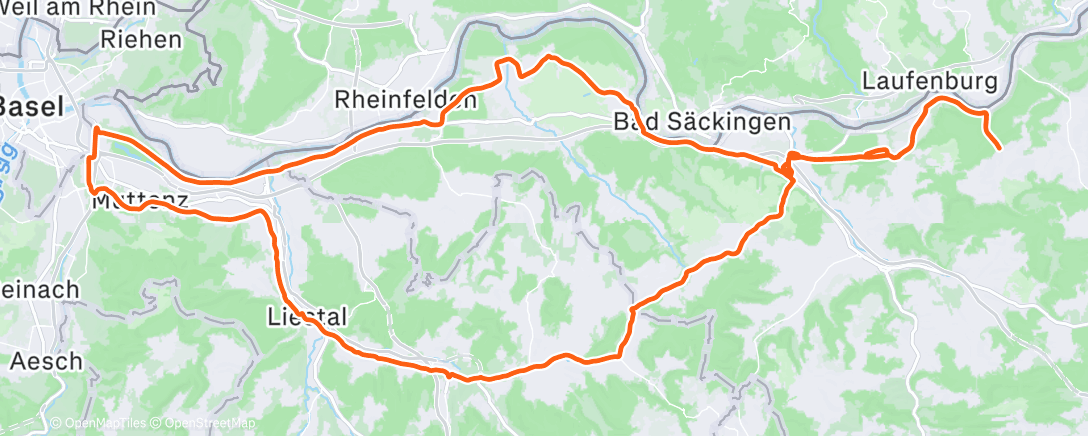 Map of the activity, Fahrt am Morgen