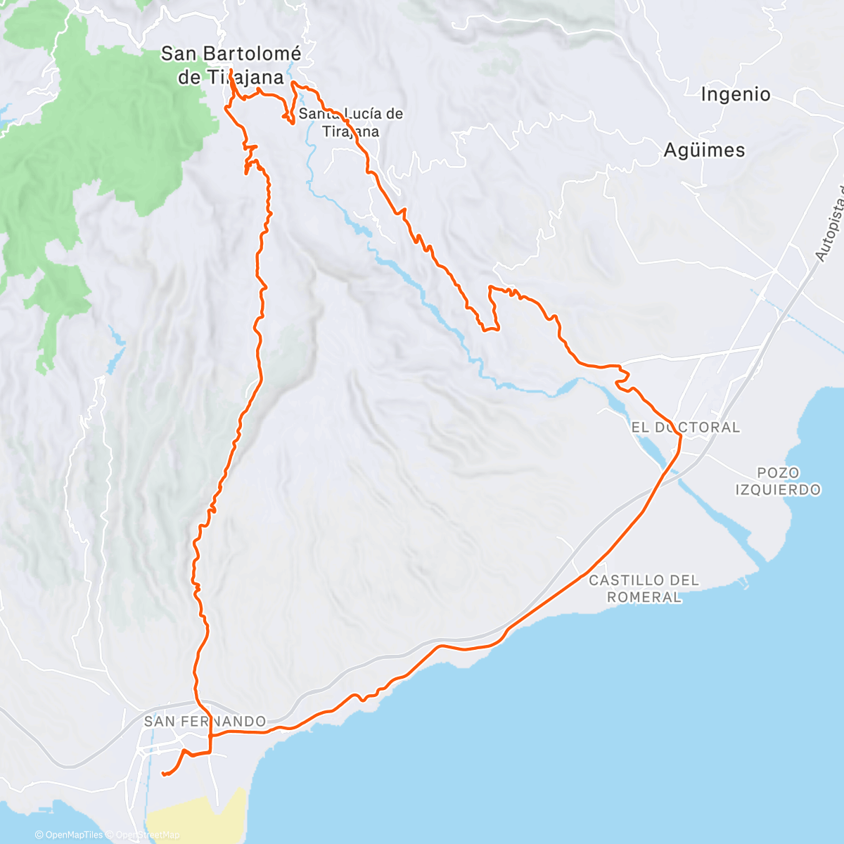 Map of the activity, San Bartolomé