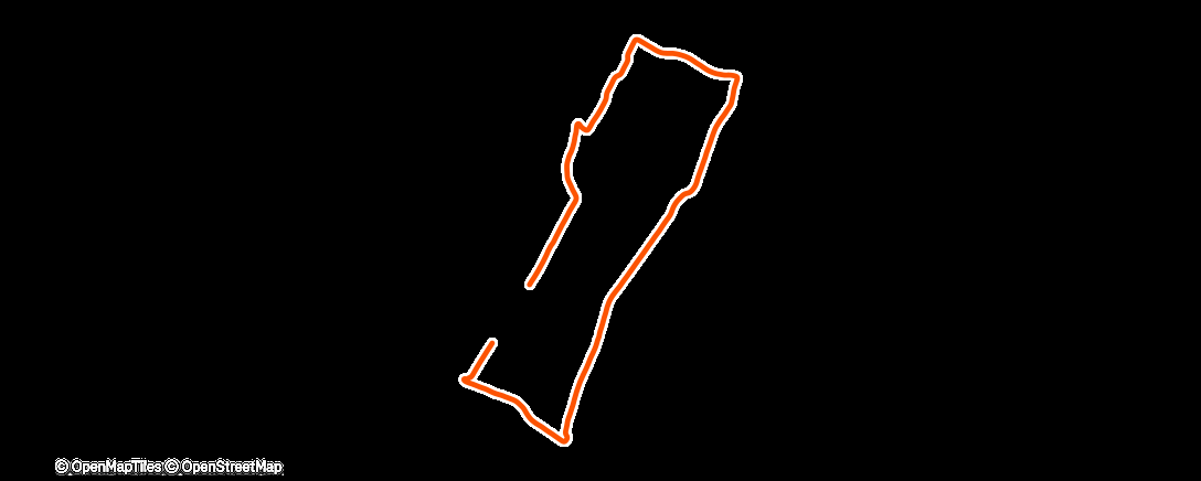 Map of the activity, Afternoon Run